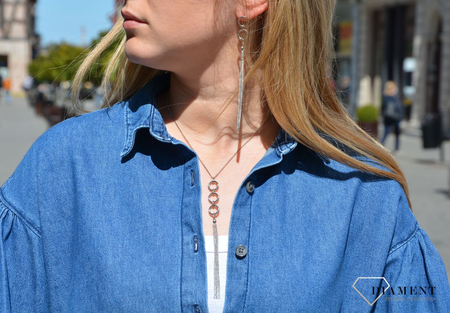 Naszyjnik Dall’Acqua srebro 925 z trzema kółeczkami – kolekcja BOHO ROMANCE...jpg